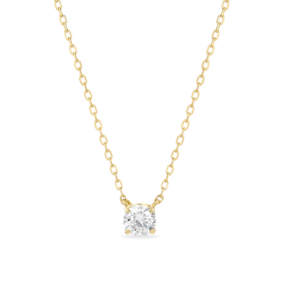 0.3ct Round Diamond Lab-Grown Pendant Yellow Gold