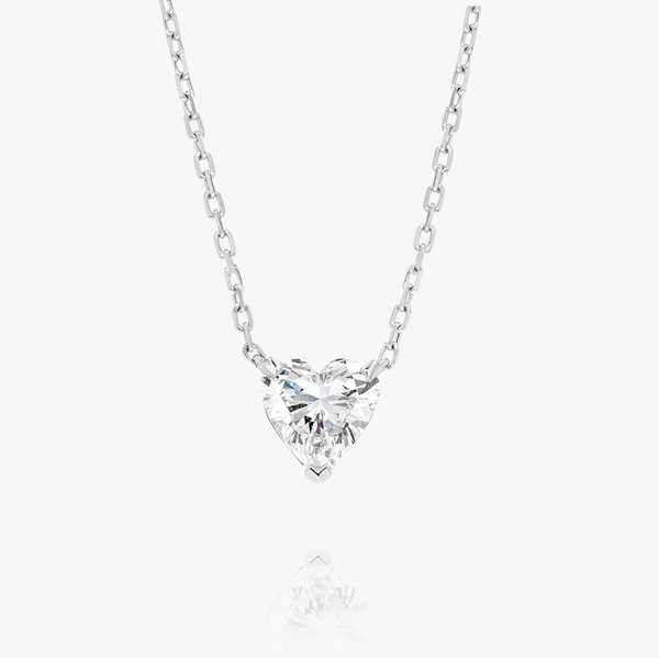0.5ct Heart Diamond Lab-Grown Pendant White Gold