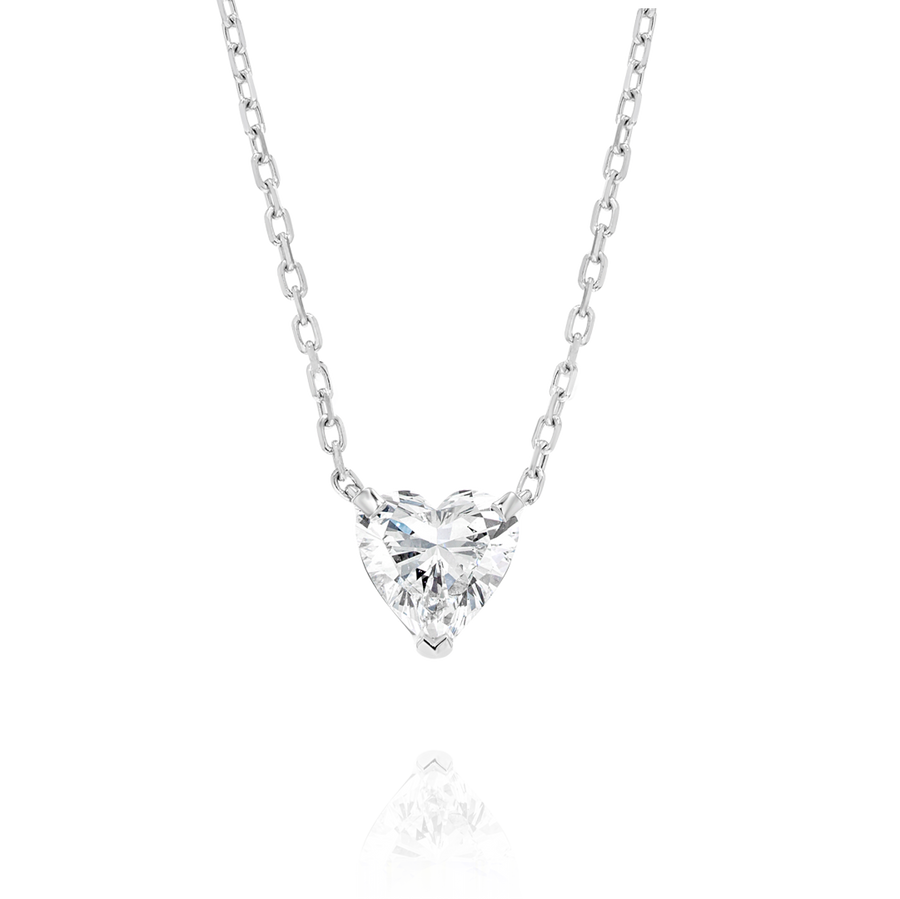 0.5ct Heart Diamond Lab-Grown Pendant White Gold