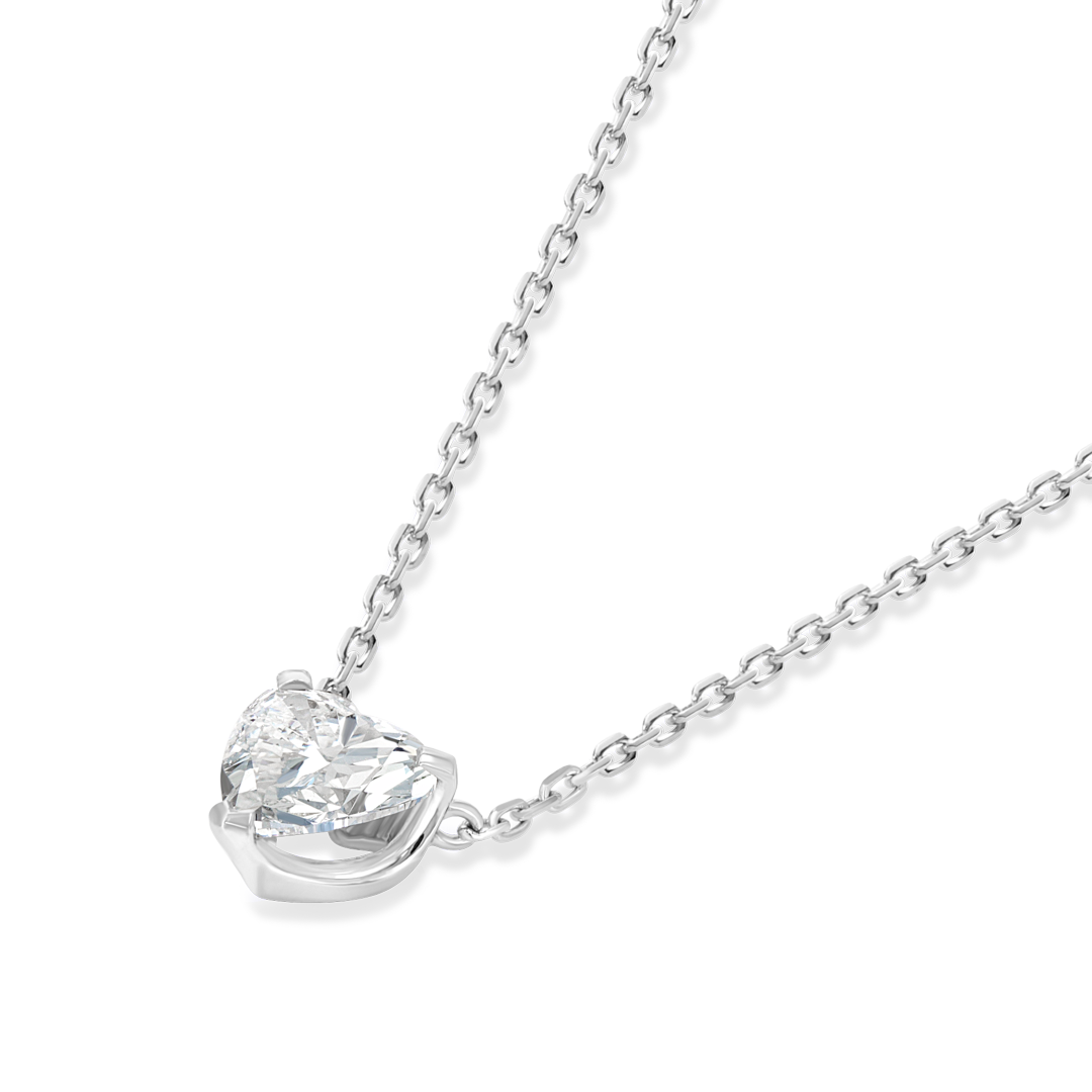 0.5ct Heart Diamond Lab-Grown Pendant White Gold