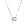 0.5ct Oval Diamond Lab-Grown Pendant White Gold