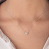 0.5ct Oval Diamond Lab-Grown Pendant White Gold