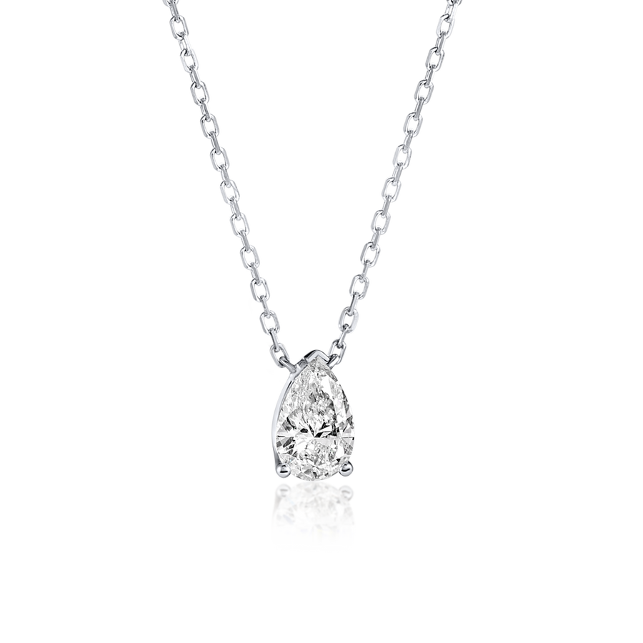 0.5ct Pear Diamond Lab-Grown Pendant White Gold