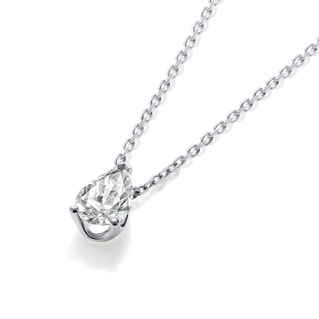 0.5ct Pear Diamond Lab-Grown Pendant White Gold