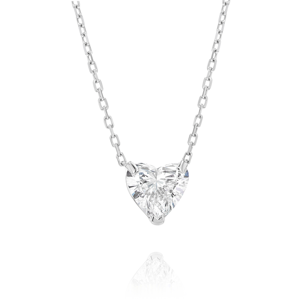 0.7ct Heart Diamond Lab-Grown Pendant White Gold