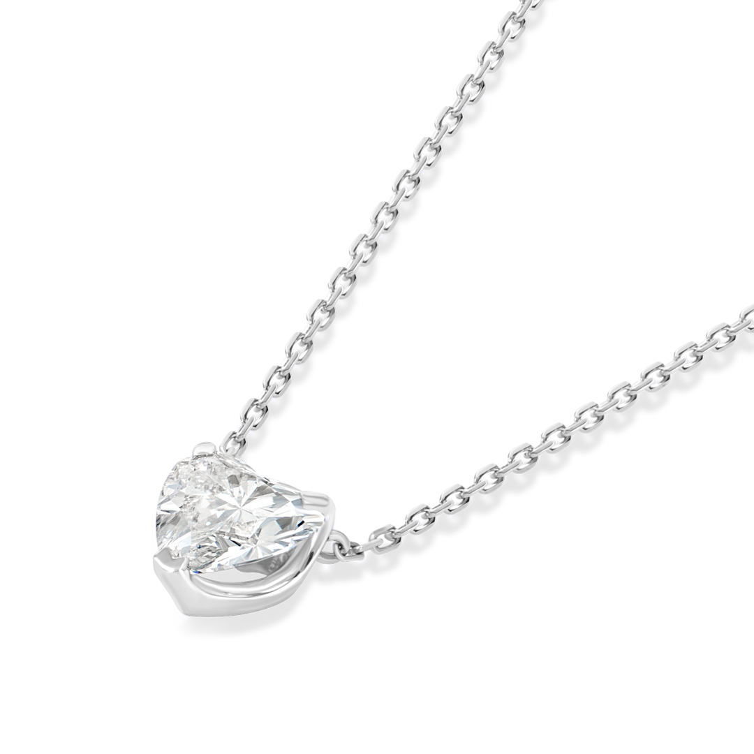 0.7ct Heart Diamond Lab-Grown Pendant White Gold