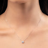 0.7ct Oval Diamond Pendant White Gold