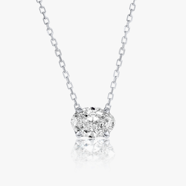 0.7ct Oval Diamond Lab-Grown Pendant White Gold