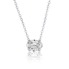 0.7ct Oval Natural Diamond Pendant White Gold