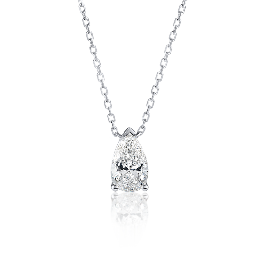 0.7ct Pear Diamond Lab-Grown Pendant White Gold