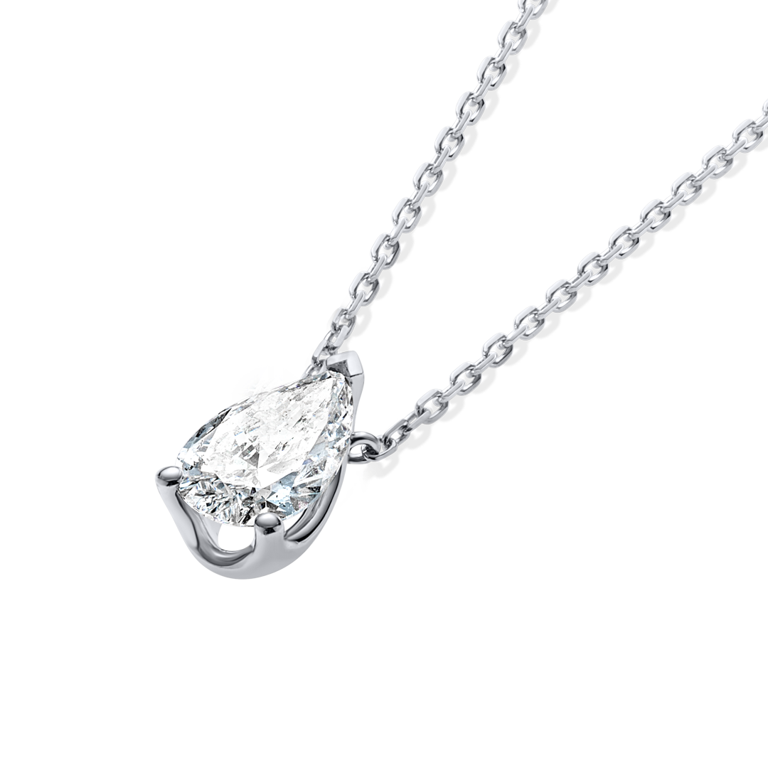 0.7ct Pear Diamond Lab-Grown Pendant White Gold