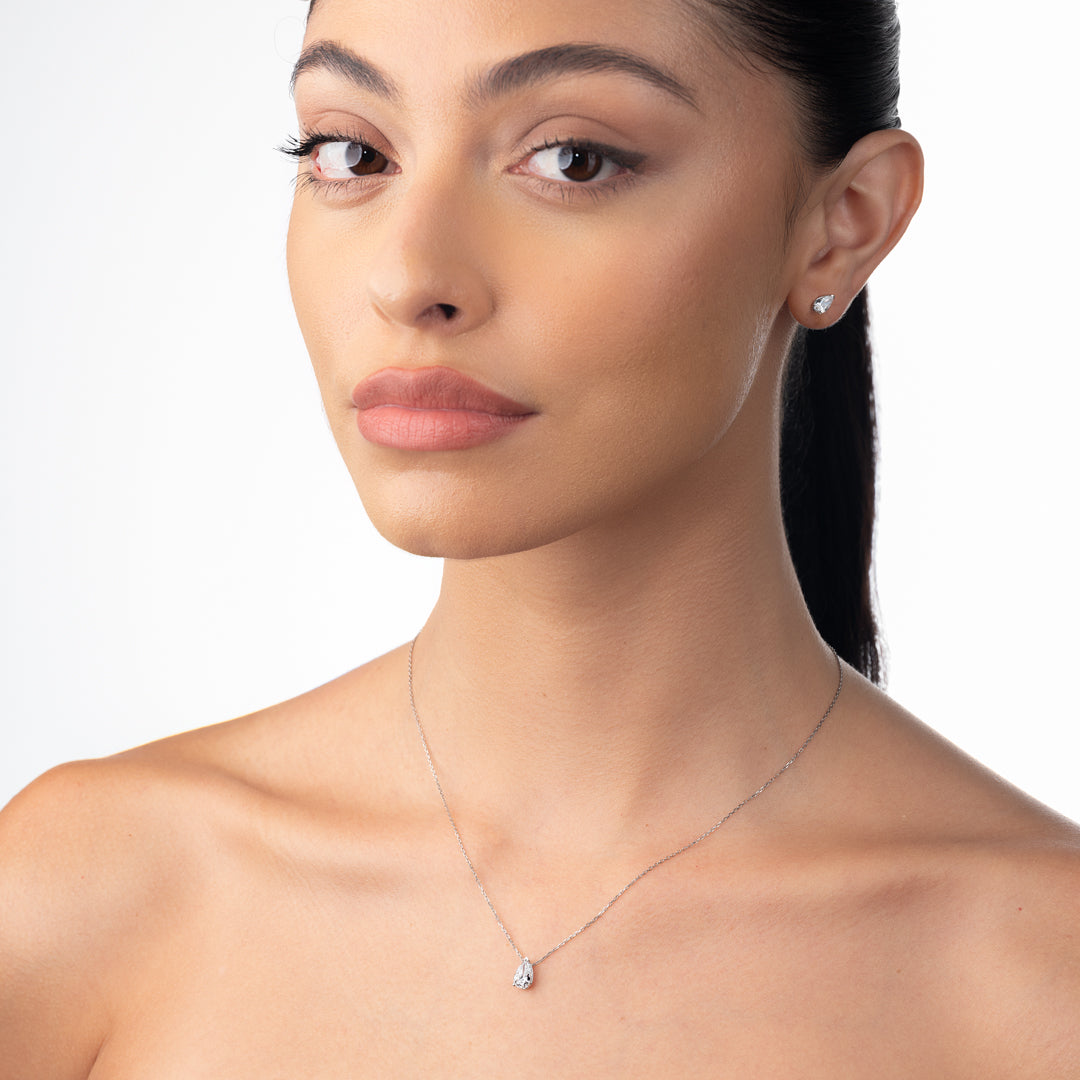 0.7ct Pear Diamond Lab-Grown Pendant White Gold