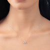 1ct Oval Diamond Lab-Grown Pendant White Gold
