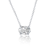 1ct Oval Diamond Lab-Grown Pendant White Gold