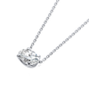 1ct Oval Diamond Lab-Grown Pendant White Gold
