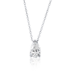 1ct Pear Diamond Lab-Grown Pendant White Gold