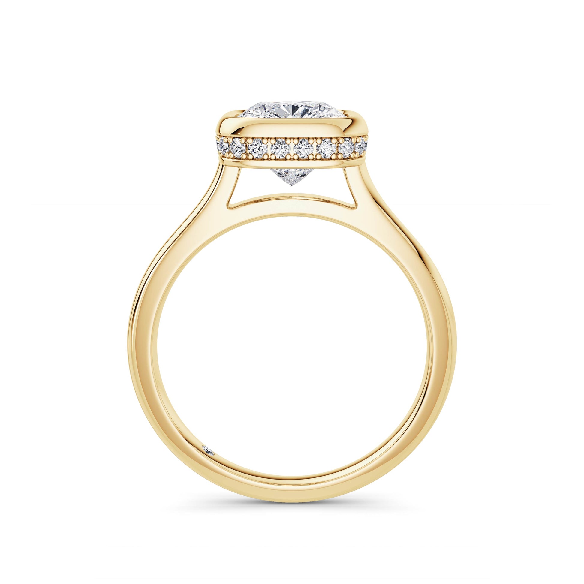 Polly 18k Yellow Gold Elongated Cushion Solitaire