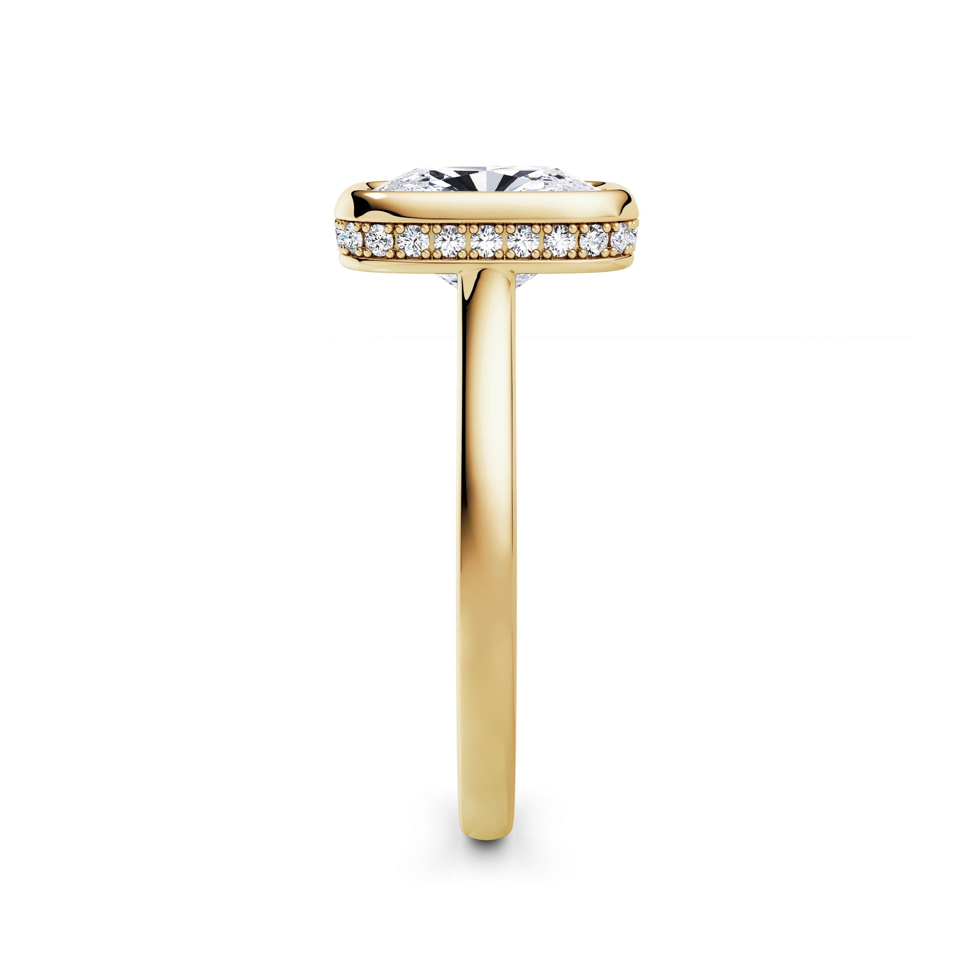Polly 18k Yellow Gold Elongated Cushion Solitaire