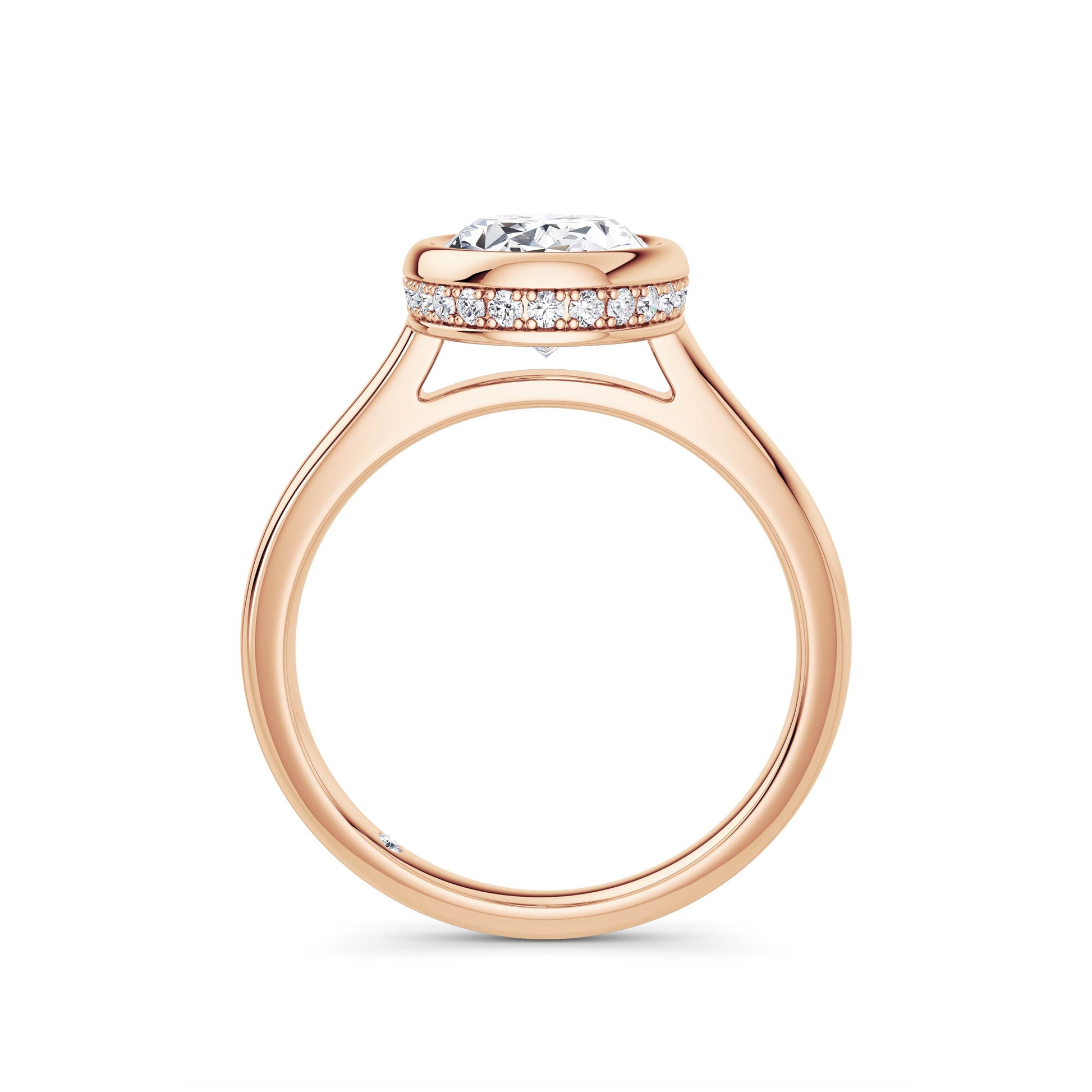 Polly 18k Rose Gold Oval Solitaire