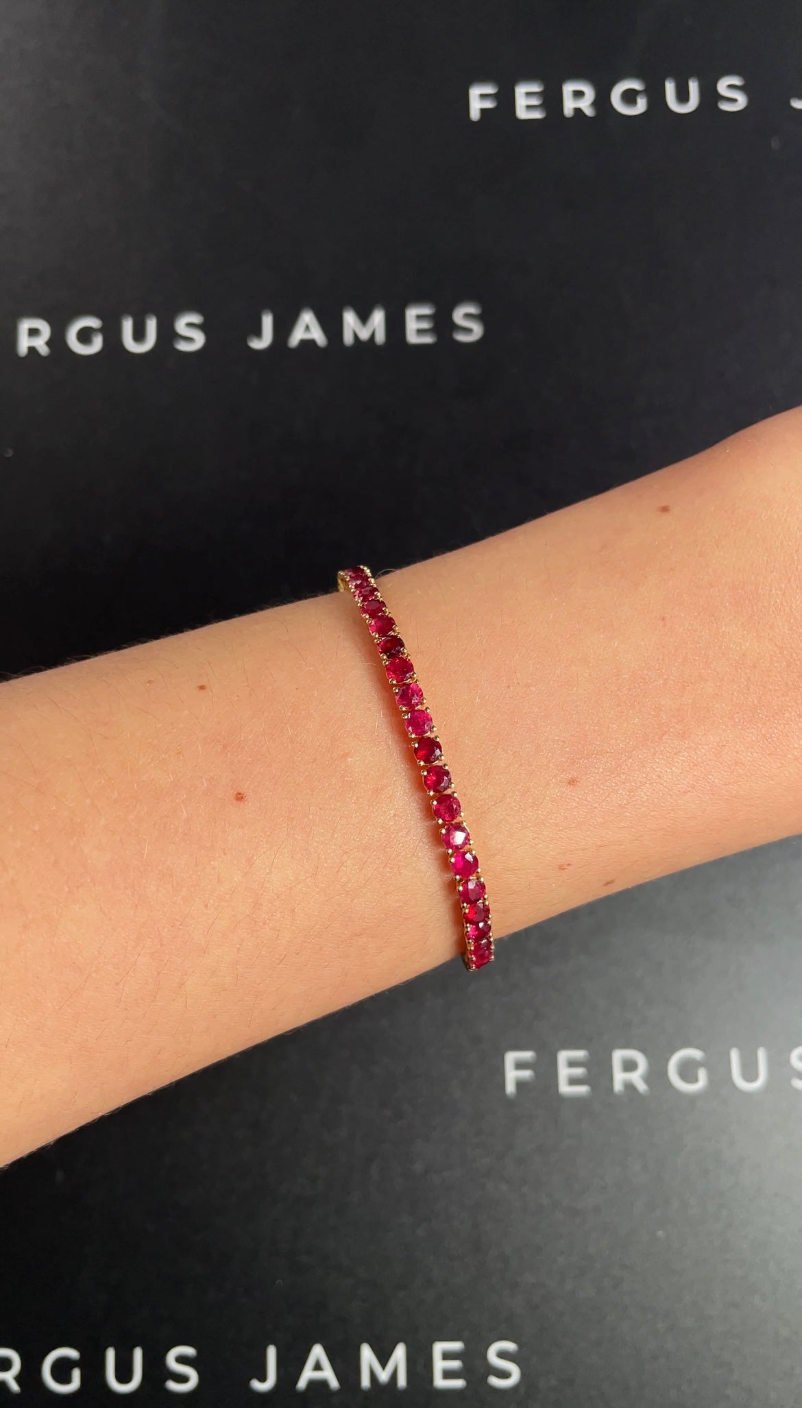7 Carat Natural Ruby Tennis Bracelet
