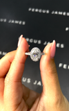 1.5 Carat Natural Halo Engagement Ring - Oval Diamond