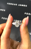 2.5 Carat Lab-Grown Trilogy Engagement Ring - Oval Diamond