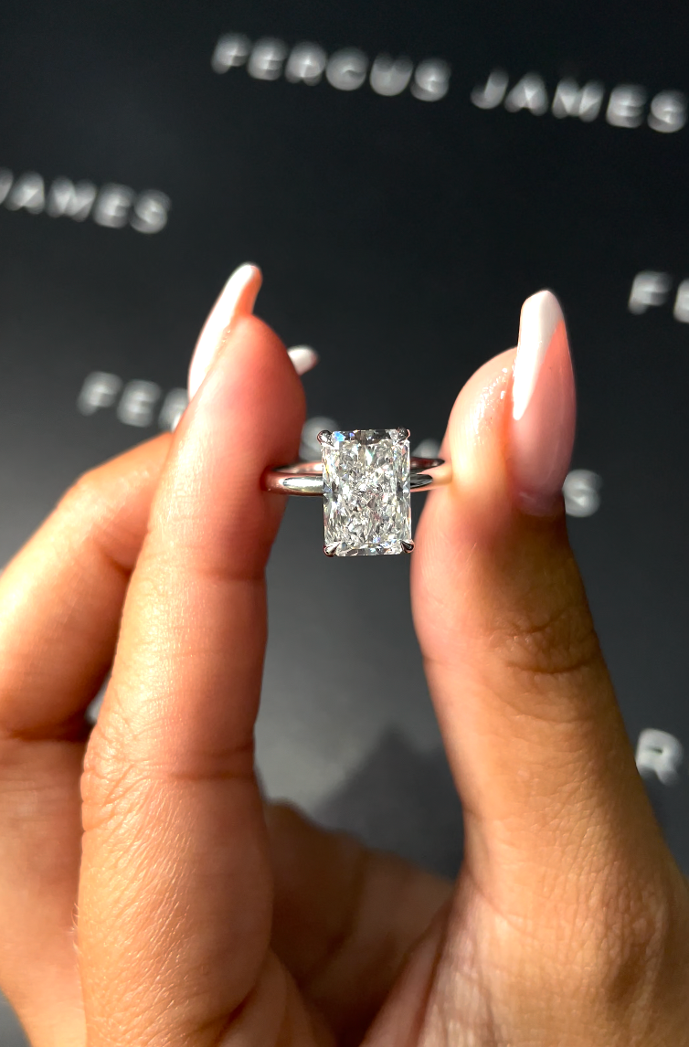 2.5 Carat Lab-Grown Solitaire Engagement Ring - Radiant Diamond