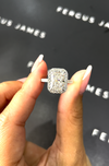 3 Carat Lab-Grown Halo Engagement Ring - Radiant Diamond