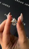 4 Carat Natural Solitaire Engagement Ring - Pear Diamond