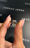2 Carat Natural Solitaire Engagement Ring - Emerald Diamond