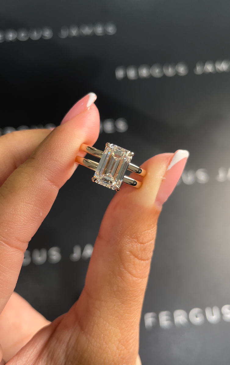 2.5 Carat Lab-Grown Solitaire Engagement Ring - Emerald Diamond