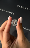 9 Carat Lab-Grown Diamond Band Engagement Ring - Emerald Diamond