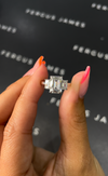 2 Carat Natural Trilogy Engagement Ring - Emerald Diamond