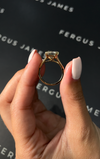 4 Carat Natural Trilogy Engagement Ring - Emerald Diamond