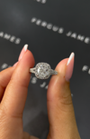 1 Carat Lab-Grown Halo Engagement Ring - Cushion Diamond