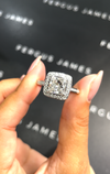 2.5 Carat Lab-Grown Halo Engagement Ring - Princess Diamond