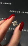 1.5 Carat Lab-Grown Diamond Band Engagement Ring - Marquise Diamond in 18k Yellow Gold Setting