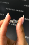 1 Carat Natural Trilogy Engagement Ring - Round Diamond