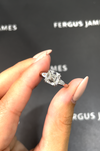 2 Carat Lab-Grown Trilogy Engagement Ring - Asscher Diamond