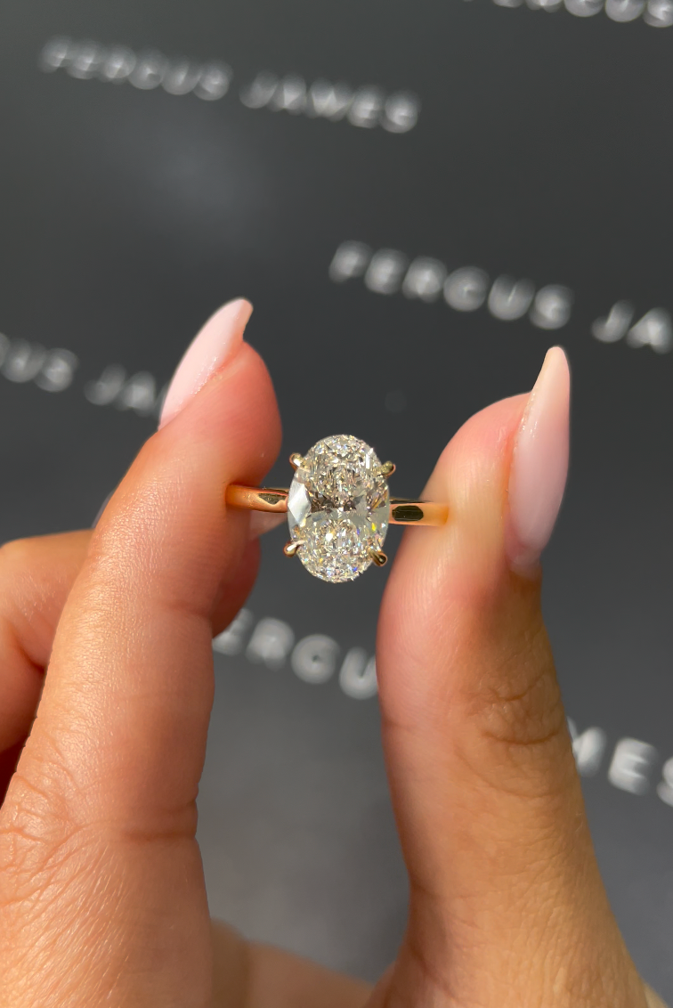 2.5 Carat Lab-Grown Solitaire Engagement Ring - Oval Diamond