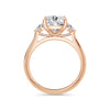 Sally 18k Rose Gold Cushion Trilogy