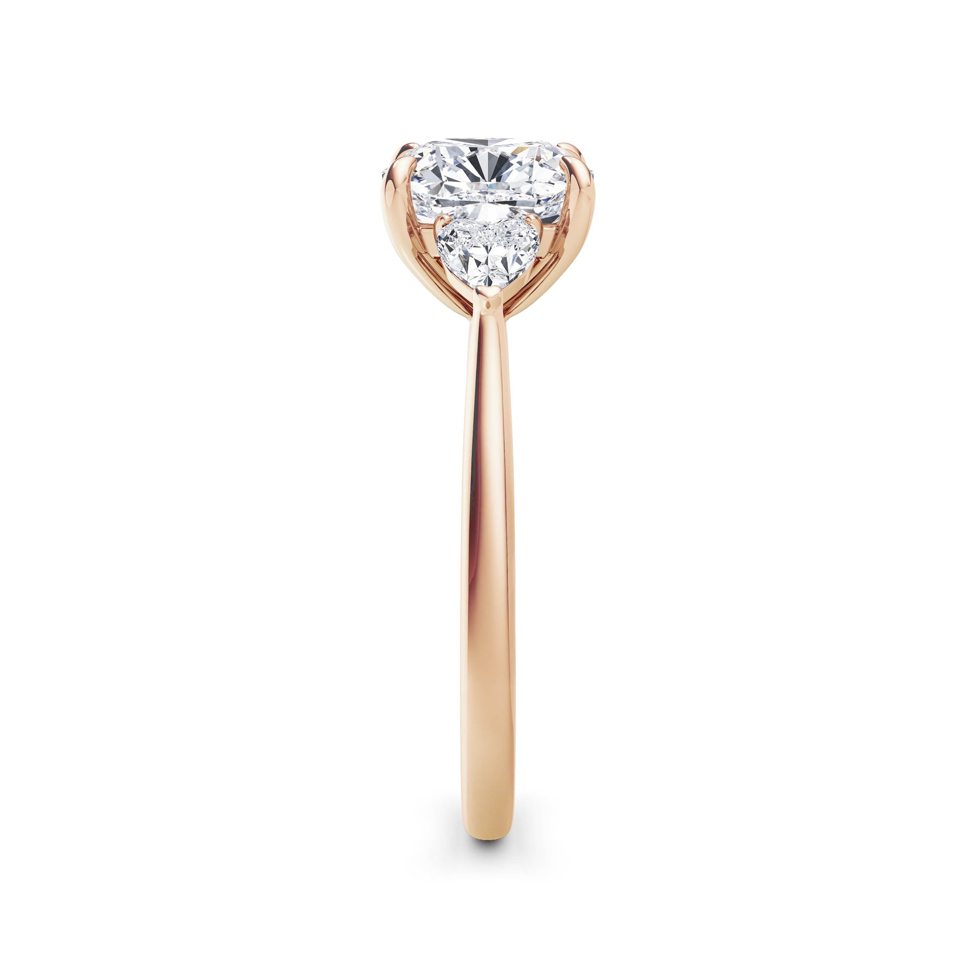 Sally 18k Rose Gold Cushion Trilogy