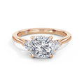 Sally 18k Rose Gold Cushion Trilogy