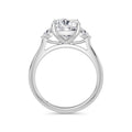 Sally 18k White Gold Cushion Trilogy