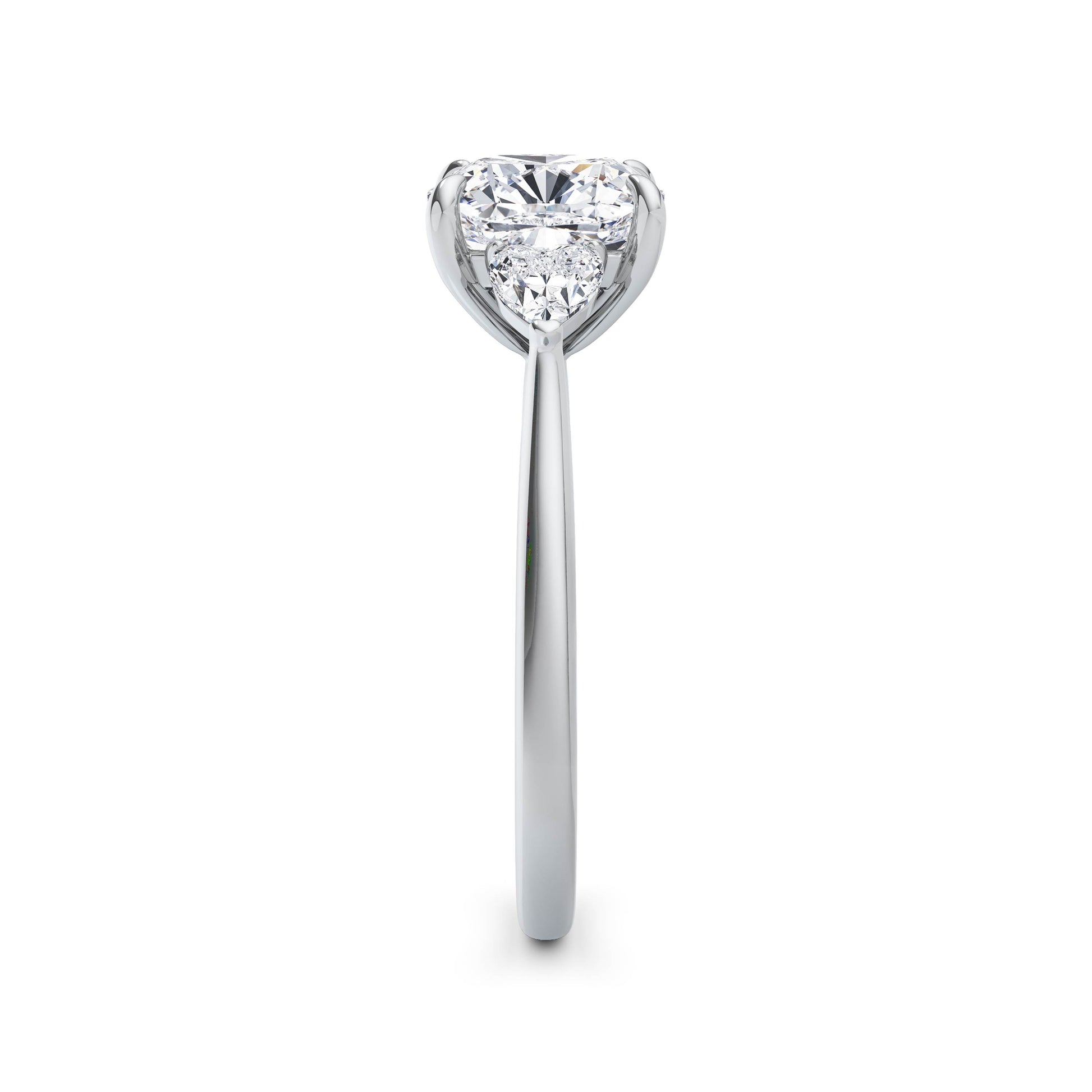 Sally 18k White Gold Cushion Trilogy
