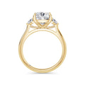 Sally 18k Yellow Gold Cushion Trilogy