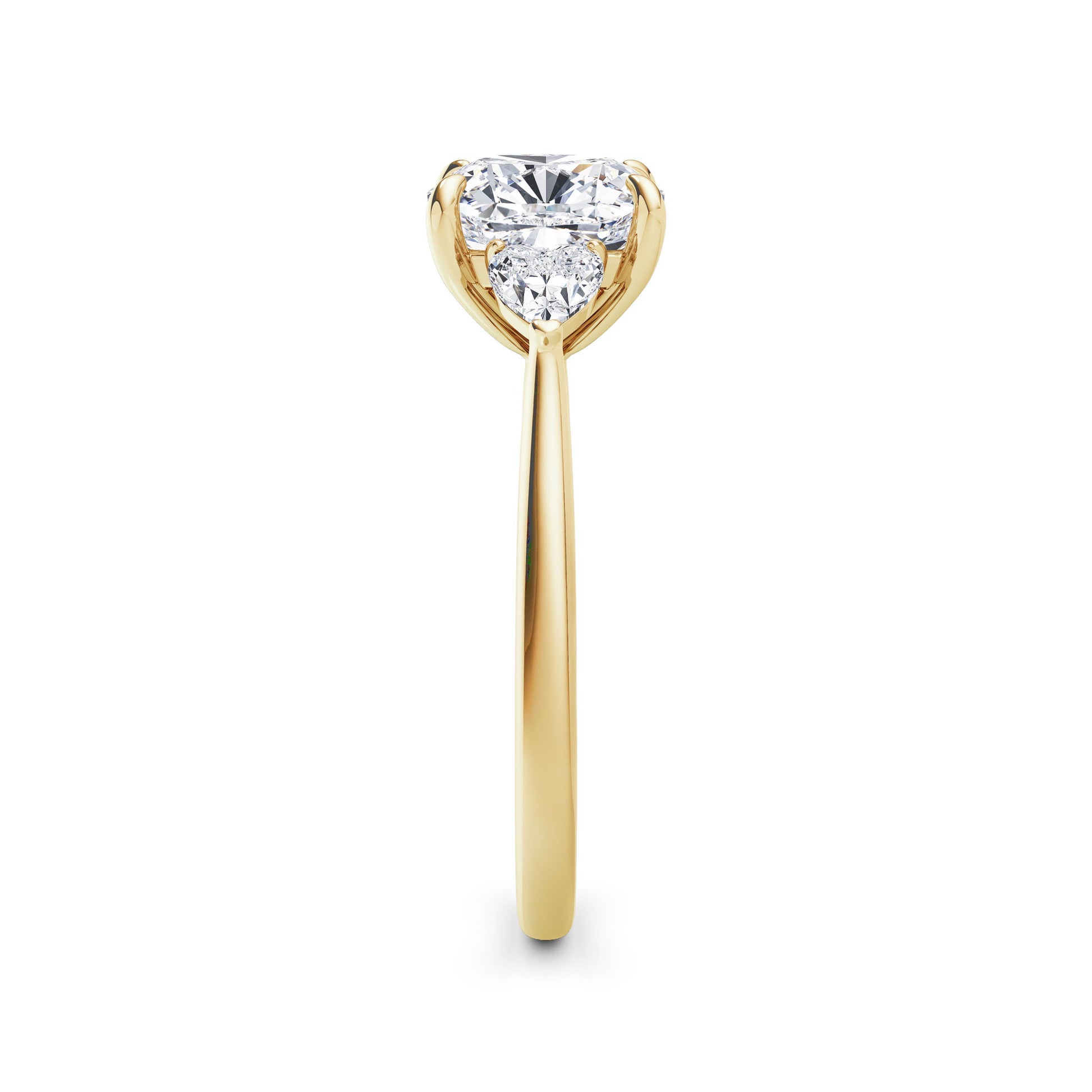 Sally 18k Yellow Gold Cushion Trilogy
