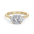 Sally 18k Yellow Gold Cushion Trilogy