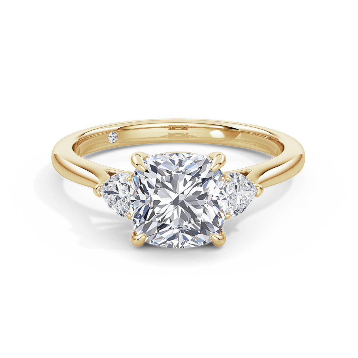 Sally 18k Yellow Gold Cushion Trilogy