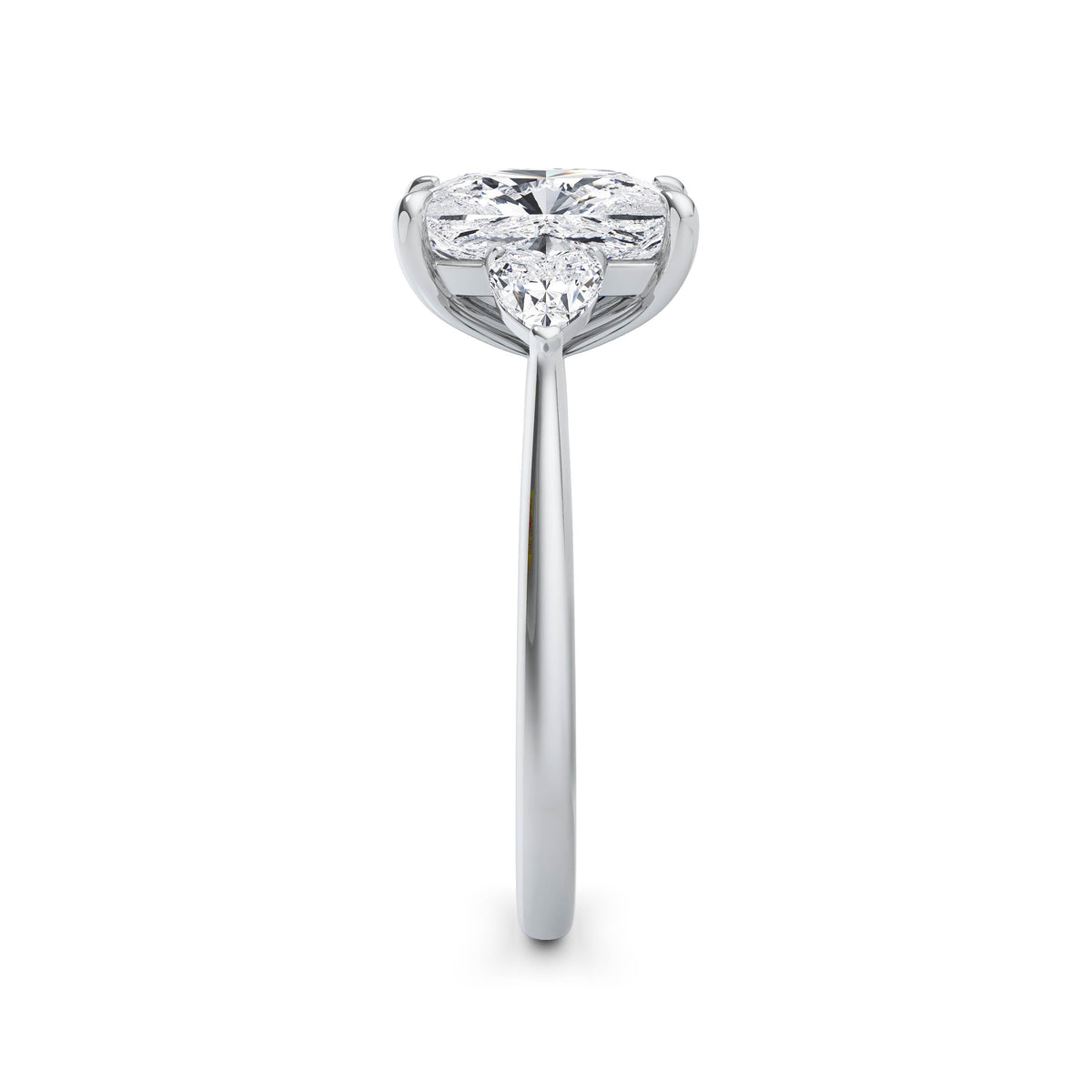 Sally Platinum Elongated Cushion Trilogy